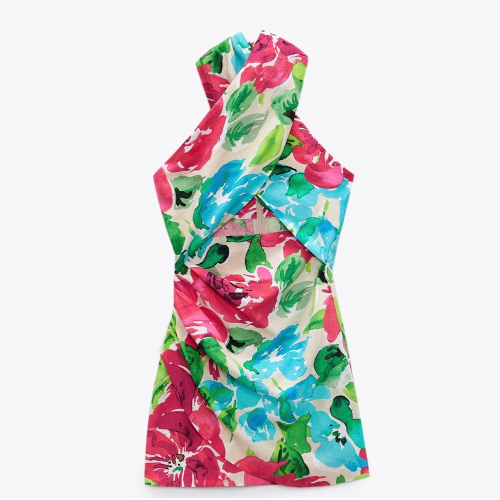 Zara Floral Print Dress BNWT